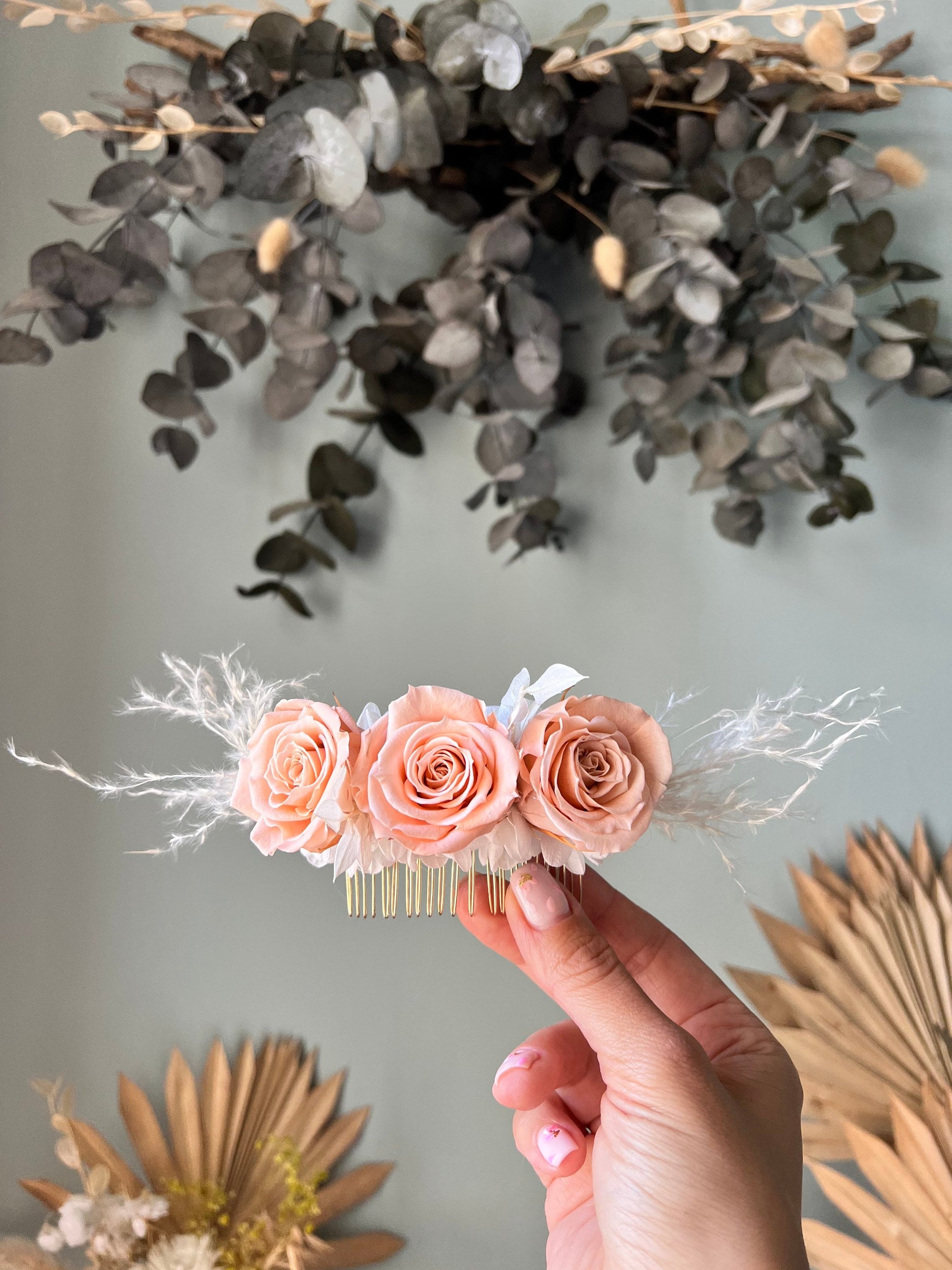 Personalised Pink Dried Preserved Flowers as Mini Everlasting -  Norway