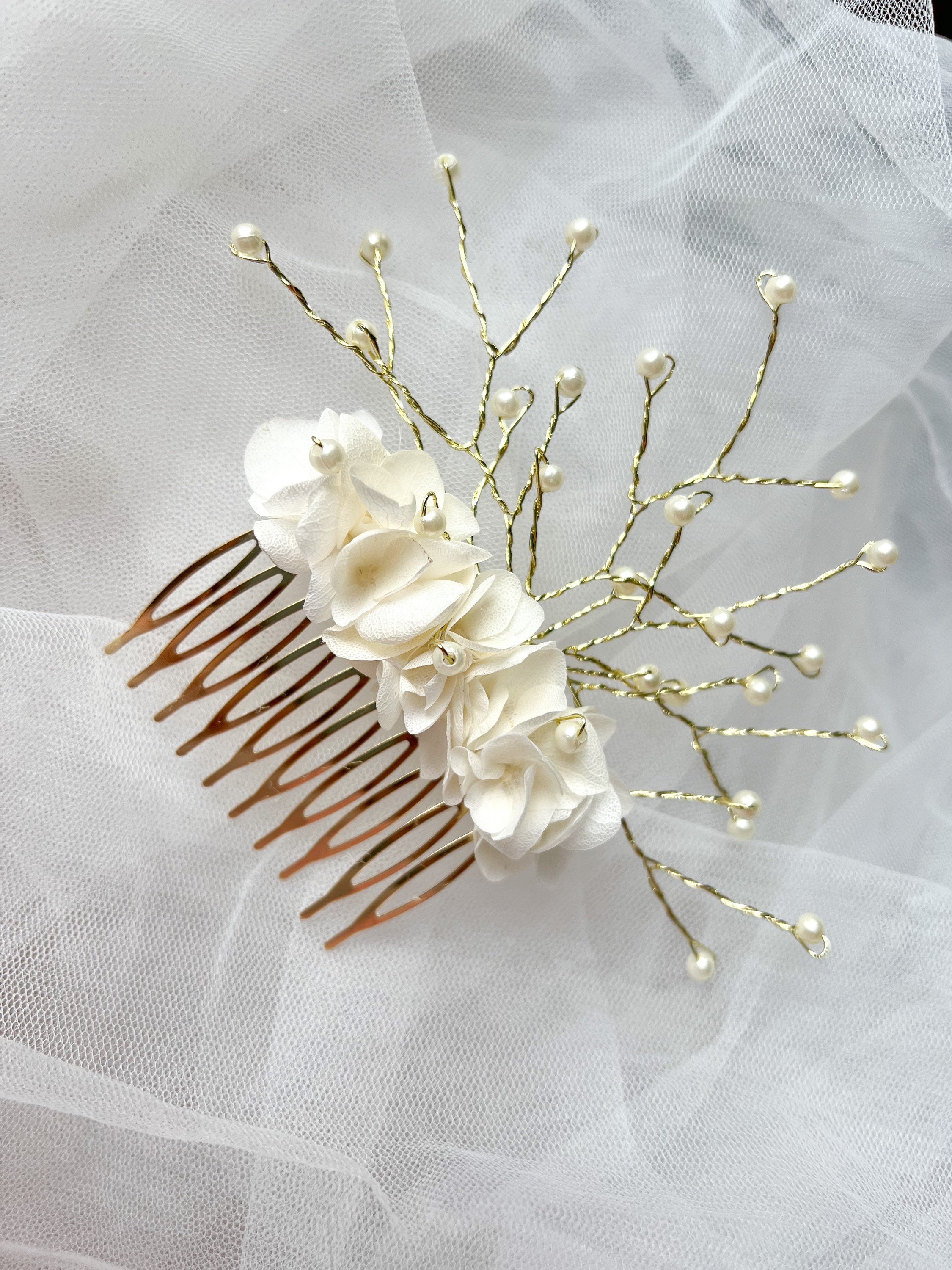 Gold hair store comb accessories